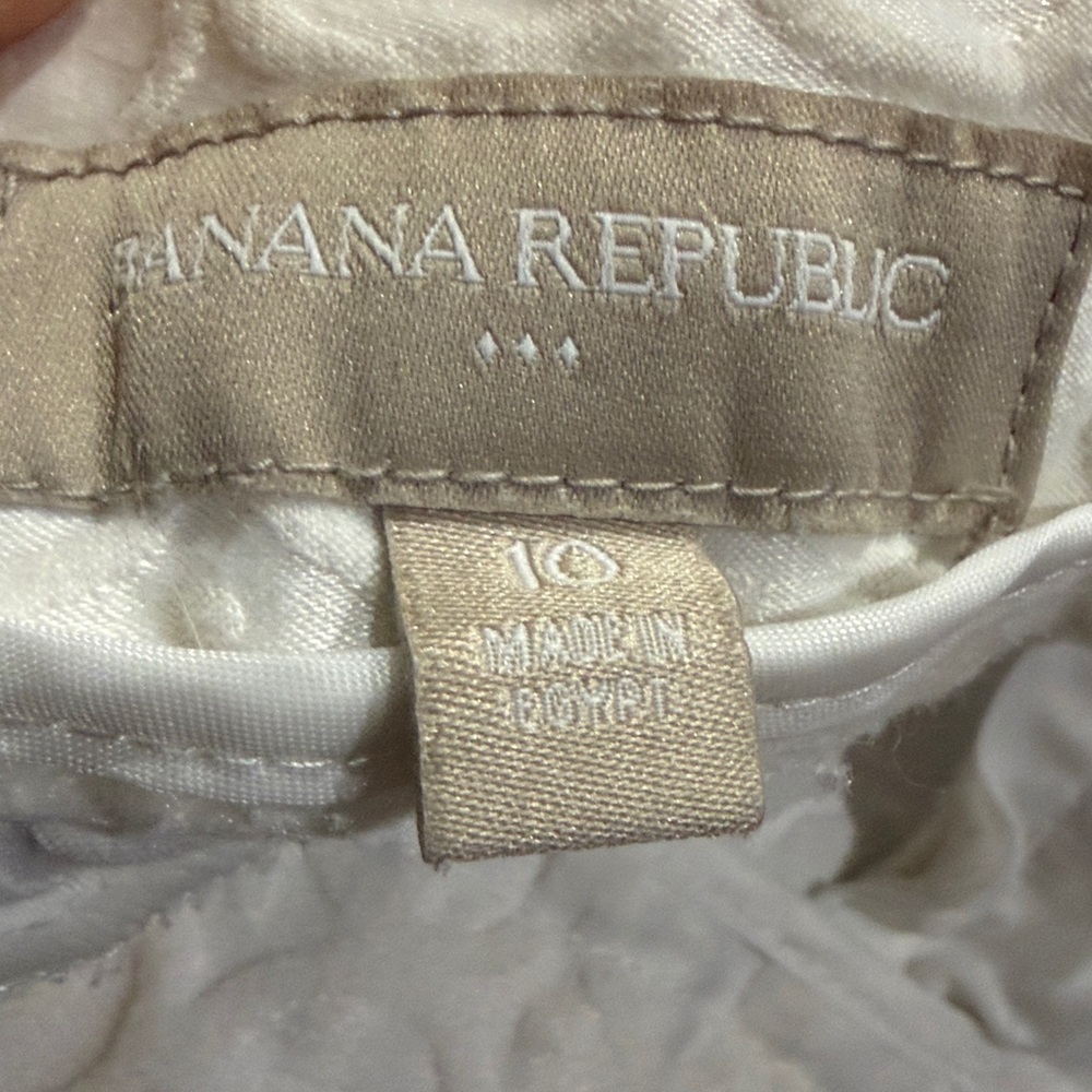 Banana Republic White Eyelet High-Rise Shorts - Picture 5 of 6